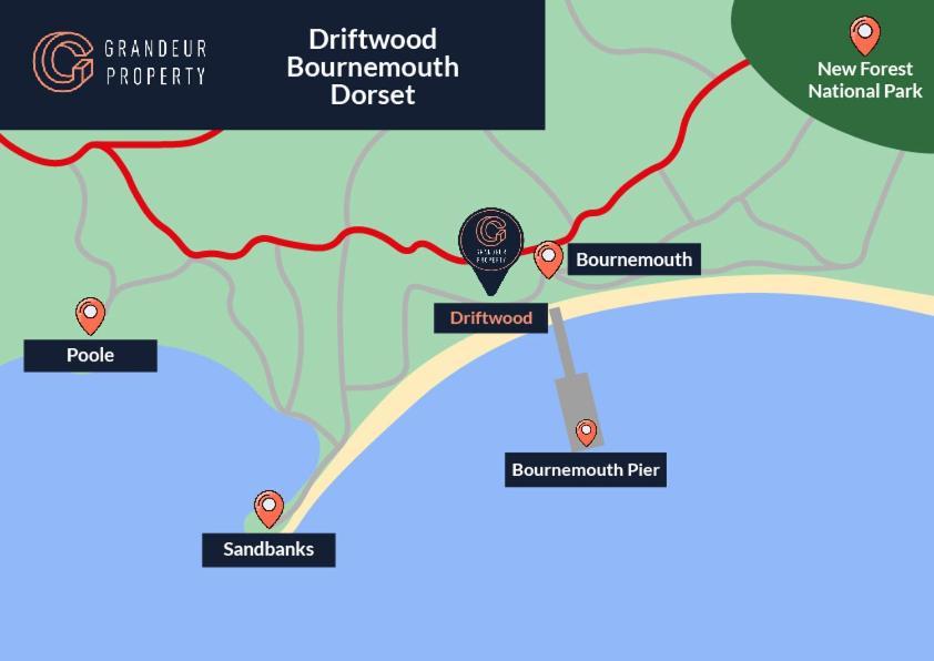Driftwood By Grandeur Property Bournemouth Exteriör bild